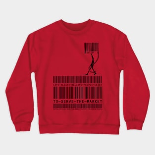 Capitalism Versus Socialism Barcode Crewneck Sweatshirt